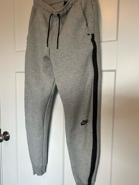 Nike Light Gray Joggers with Black Side Trim